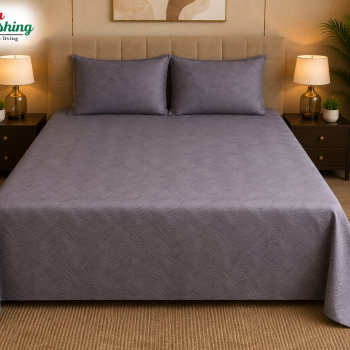 Sale Active Comfort Weave Self-Embossed Cotton King Size Bedsheet – 108 × 108 Inches